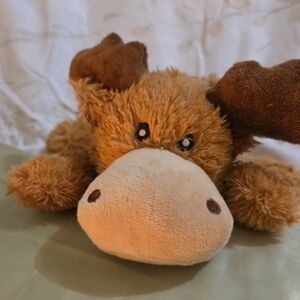Kong Plush Moose Dog Toy in Brown and Cream